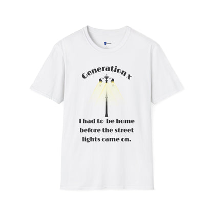 Funny Gen X Street Lights T-Shirt - Retro 80s Latchkey Kid Nostalgia Tee