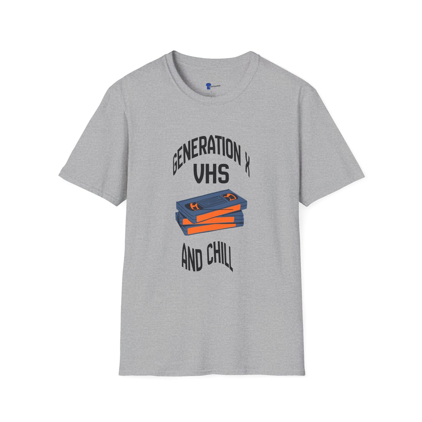 Funny Gen X VHS and Chill T-Shirt - Retro 80s 90s Nostalgia Graphic Tee