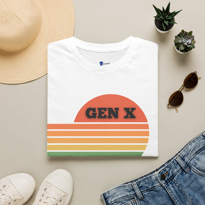 Gen X Retro Sunset T-Shirt | Funny Generation X Attitude Tee | Sarcastic I Say What Everyone Is Thinking Shirt