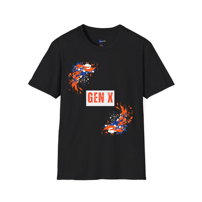 Gen X Shirt Vintage Retro Abstract Splatter Graphic T-Shirt, Generation X Tee, Sarcastic Latchkey Kid Apparel, Streetwear Style Gift