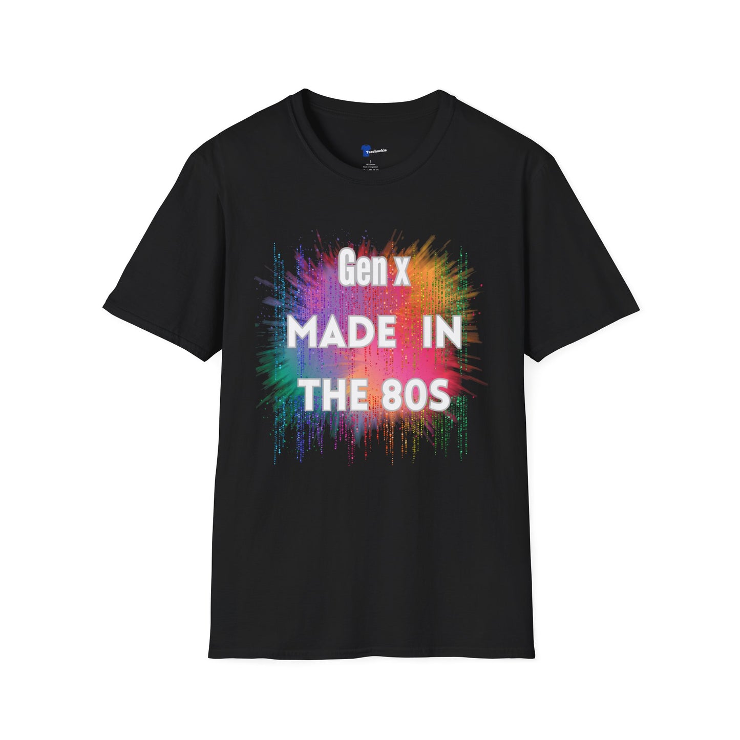 Retro Made in the 80s Gen X T-Shirt - Neon Splatter 1980s Birthday Gift