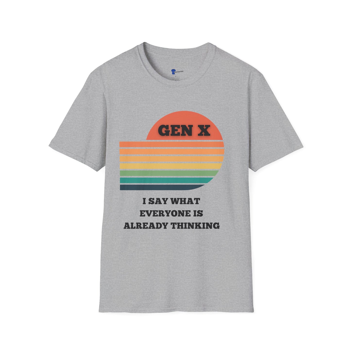 Gen X Retro Sunset T-Shirt | Funny Generation X Attitude Tee | Sarcastic I Say What Everyone Is Thinking Shirt