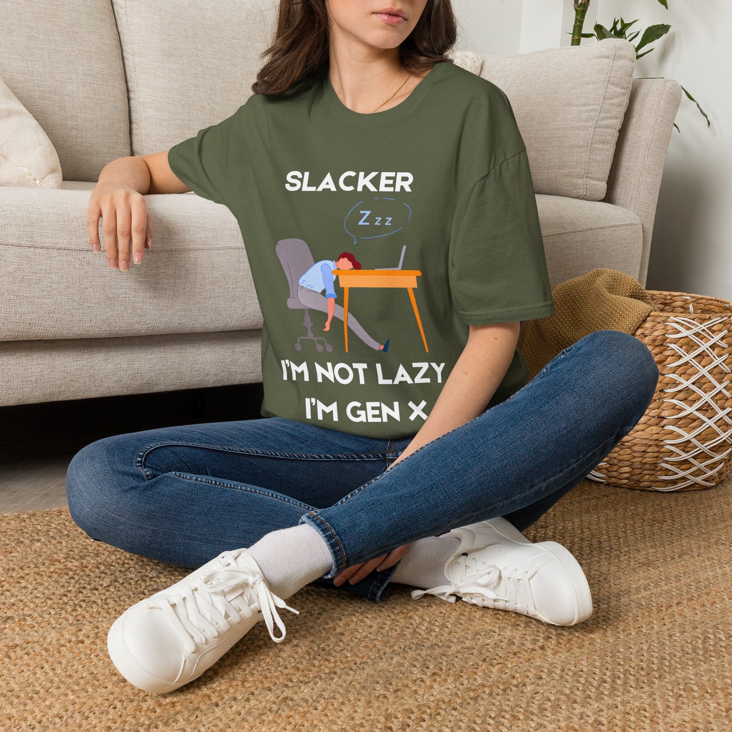 Funny Gen X Slacker T-Shirt | Retro I'm Not Lazy Tee