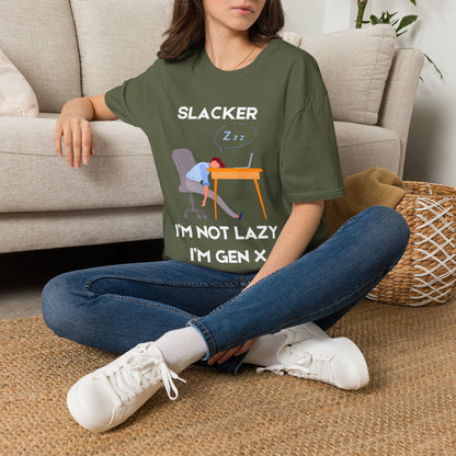 Funny Gen X Slacker T-Shirt | Retro I'm Not Lazy Tee
