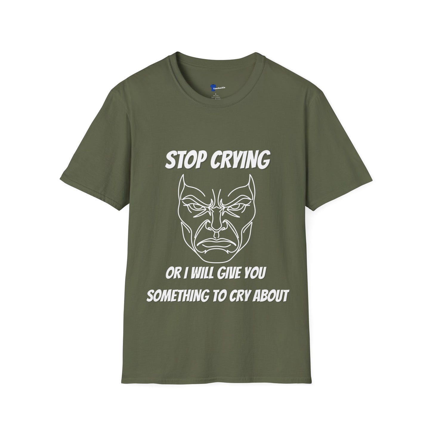 Comic Face Design Funny Gen X Nostalgia Shirt, Stop Crying Comic Graphic T-Shirt, Old School Tough Love Parenting Tee, Sarcastic Childhood Sayings, Retro Comic Book Line Art, Forgotten...