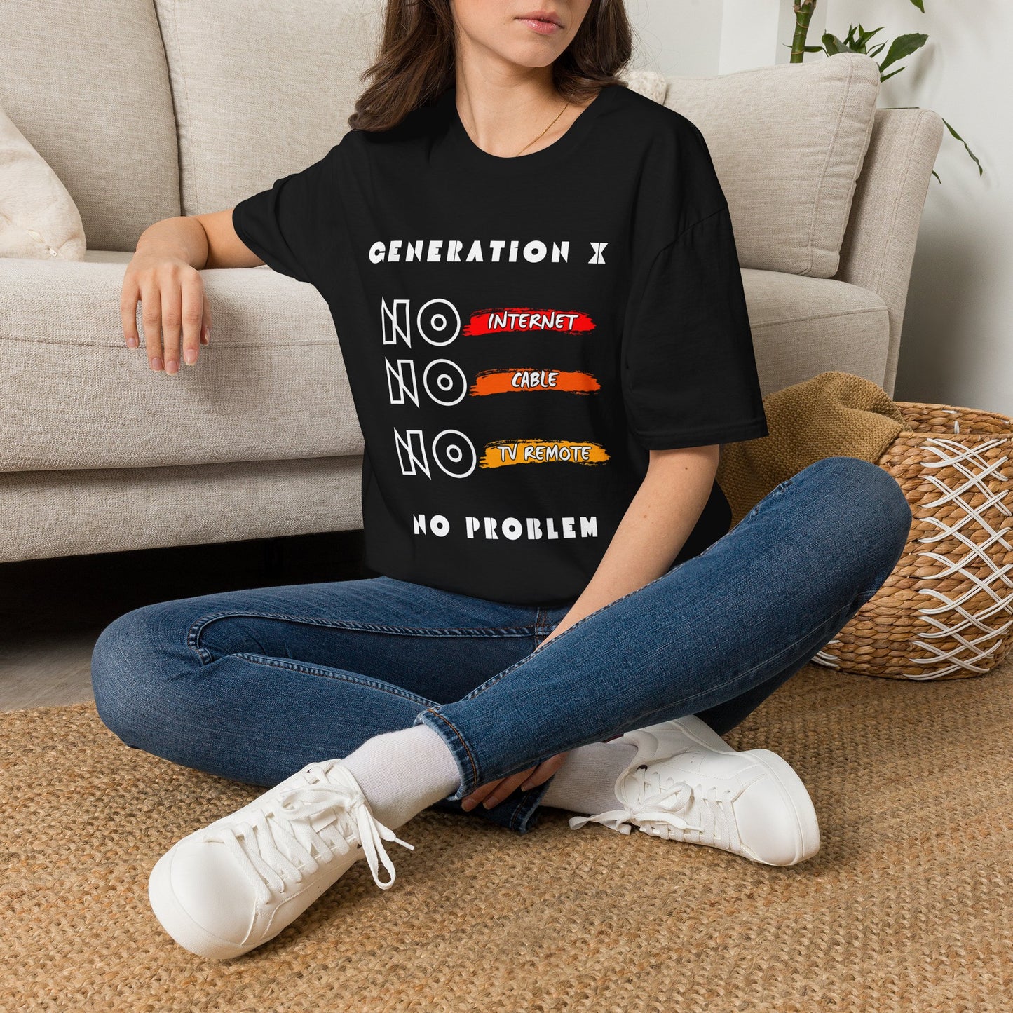 Funny Gen X Shirt No Internet No Cable No Problem, Retro Childhood Nostalgia T-Shirt, Sarcastic Generation X Tee, Latchkey Kid Birthday Gift