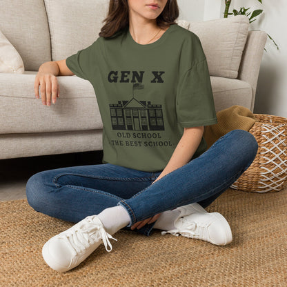 Gen X Old School Shirt, The Best School Generation X T-Shirt, Retro Schoolhouse Graphic Tee, 80s Nostalgia Clothing, Funny Vintage Institutional Gift