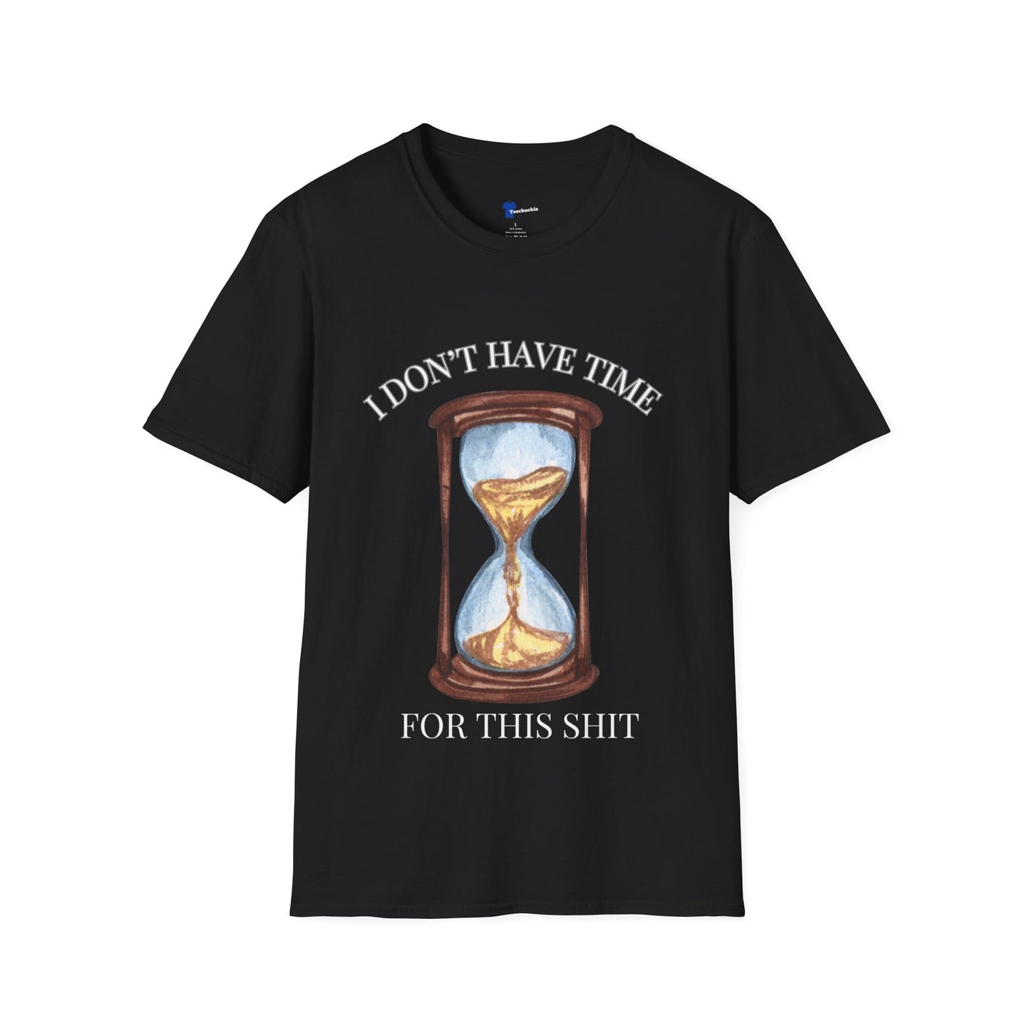 Hourglass Design (Long Title)Sarcastic Gen X Hourglass Shirt, I Don't Have Time For This Funny T-Shirt, Retro Watercolor Graphic Tee, No Patience Relatable Humor, Moody Antique Aesthetic, Blunt...