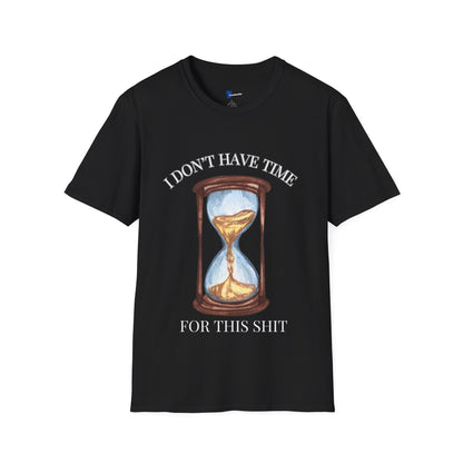 Hourglass Design (Long Title)Sarcastic Gen X Hourglass Shirt, I Don't Have Time For This Funny T-Shirt, Retro Watercolor Graphic Tee, No Patience Relatable Humor, Moody Antique Aesthetic, Blunt...