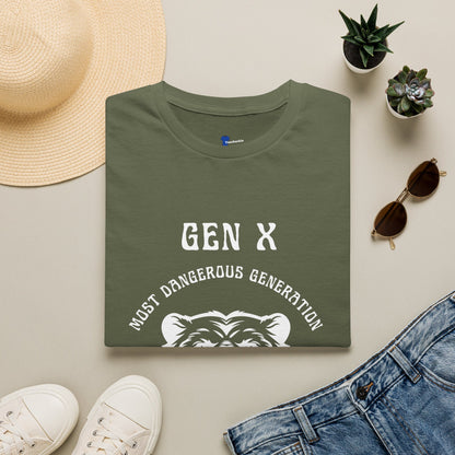 Gen X Shirt Most Dangerous Generation Tee, Outlaw Generation X T-Shirt, 1970s Birthday Gift For Gen X, Badass Latchkey Kid Bear Apparel