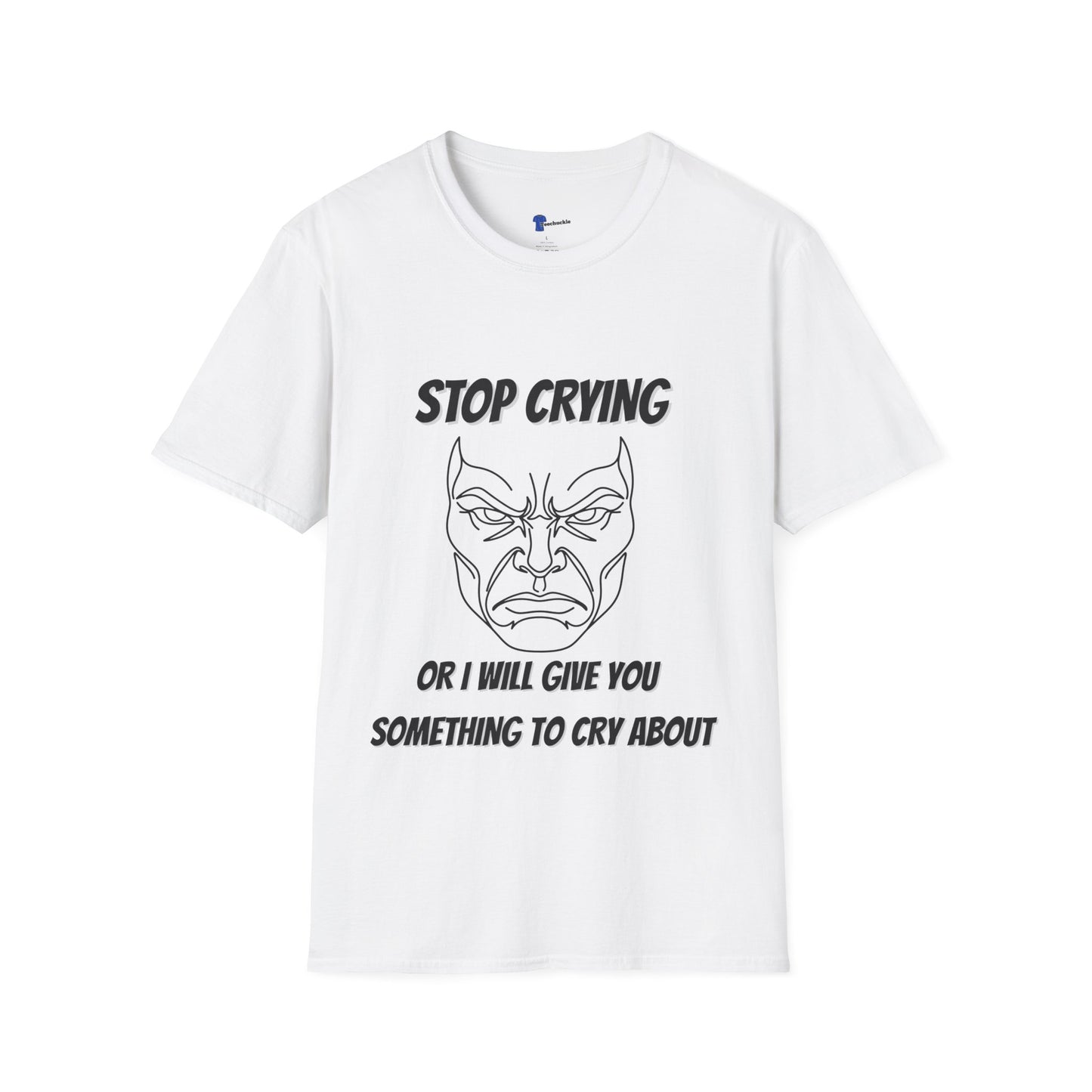Comic Face Design Funny Gen X Nostalgia Shirt, Stop Crying Comic Graphic T-Shirt, Old School Tough Love Parenting Tee, Sarcastic Childhood Sayings, Retro Comic Book Line Art, Forgotten...