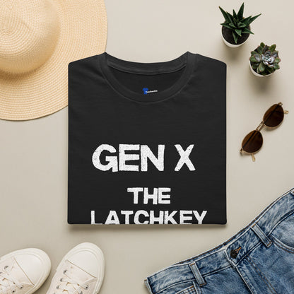 Gen X Shirt The Latchkey Kids, Funny Generation X Graphic Tee, Retro 80s Bicycle TShirt, Sarcastic Streetlight Kids Apparel Birthday Gift