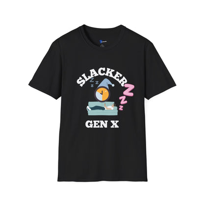 Vintage Gen X Slacker Shirt, Retro 1965-1980 Graphic T-Shirt, 90s Grunge Aesthetic Tee, Funny Generation Birthday Gift, Sarcastic Nostalgia Apparel, Cozy Couch Sleeping Clock Top