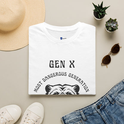 Gen X Shirt Most Dangerous Generation Tee, Outlaw Generation X T-Shirt, 1970s Birthday Gift For Gen X, Badass Latchkey Kid Bear Apparel