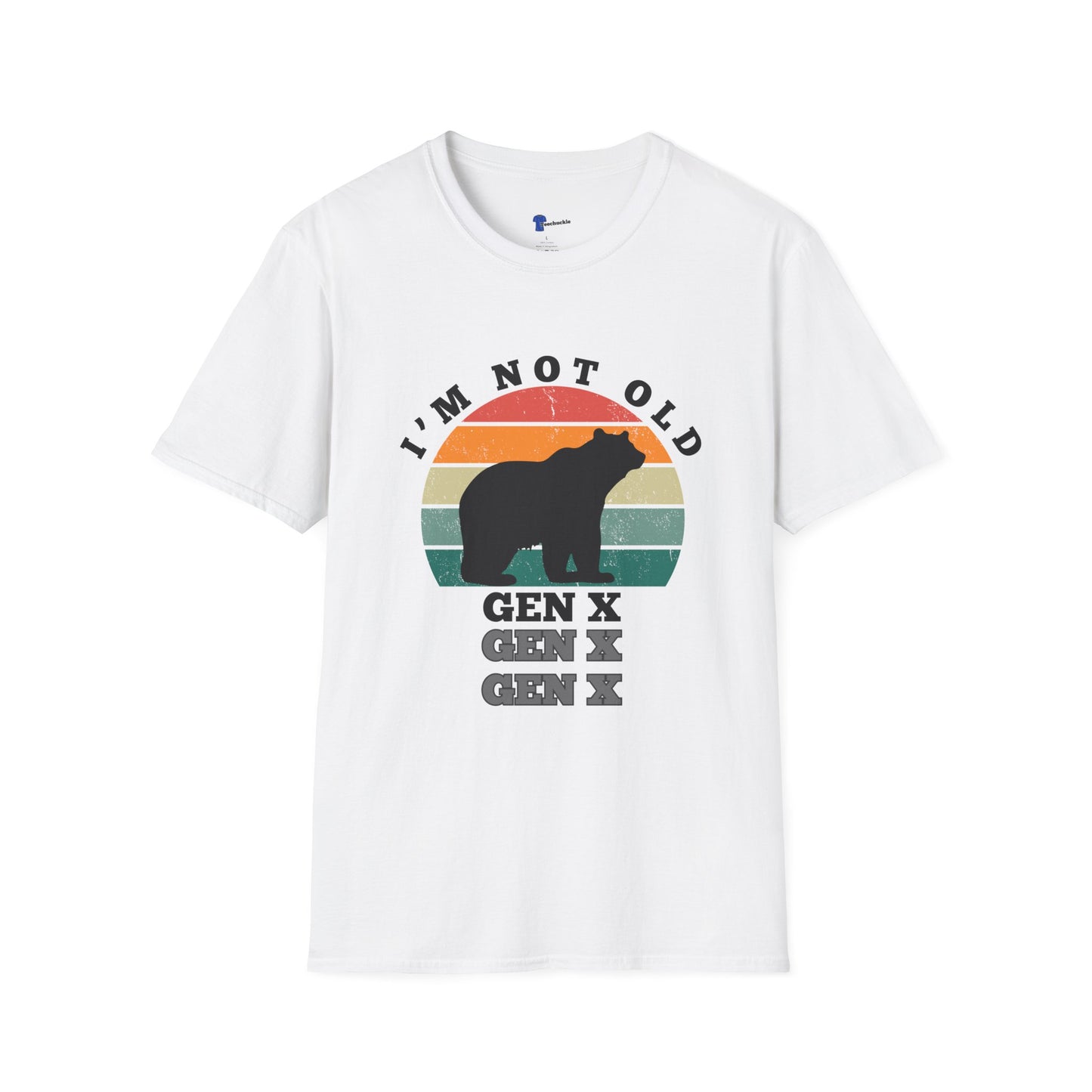 Funny Gen X Shirt Im Not Old Retro Sunset Bear Tee, Vintage 1970s Birthday Gift For Gen Xers, Sarcastic Generation X T-Shirt.