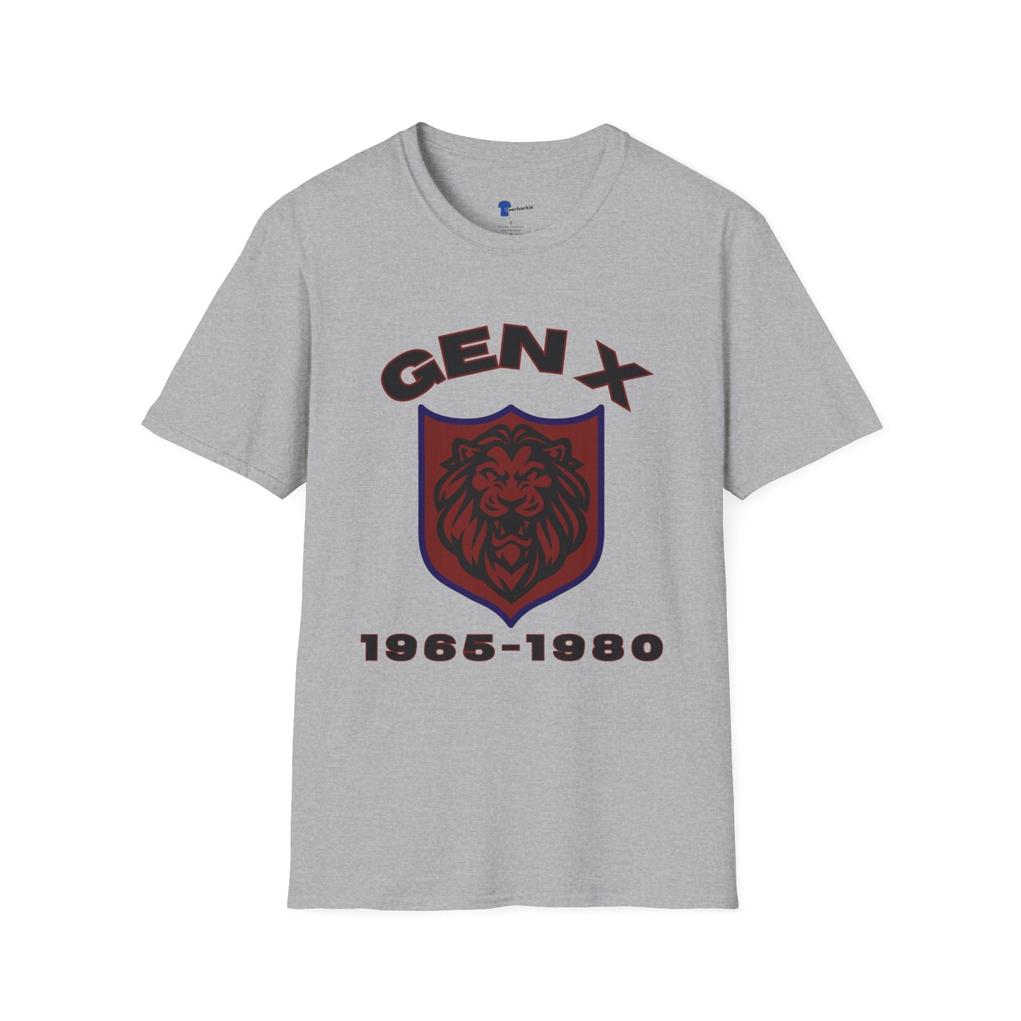 Retro Gen X Lion Crest Shirt, Bold Generation X T-Shirt, 1965-1980 Vintage Shield Graphic Tee, Latchkey Kid Streetwear