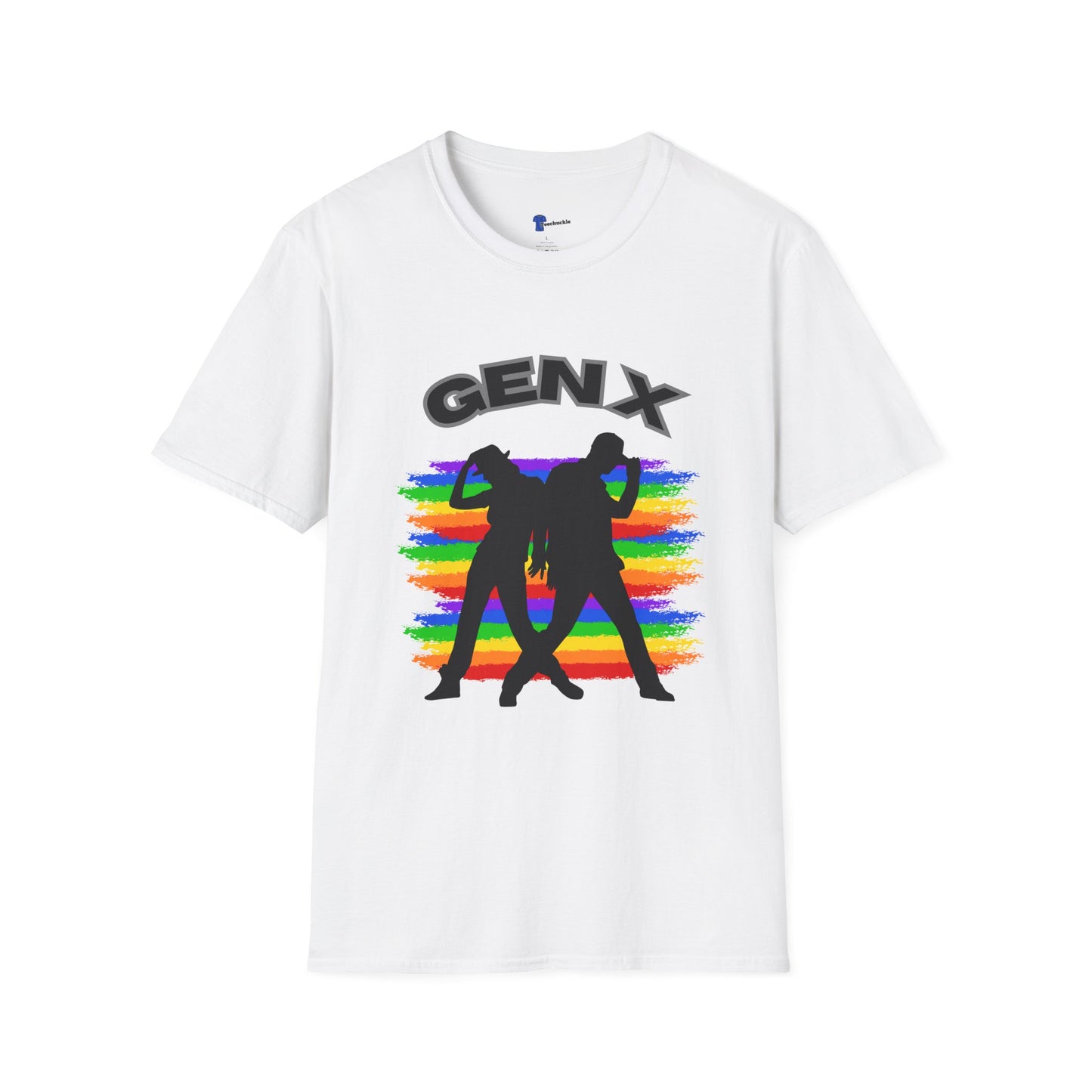 Retro Gen X Pride T-Shirt, Rainbow Generation X Dancers Tee, Vintage 80s 90s Club Music Graphic Shirt