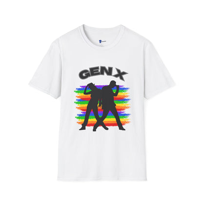 Retro Gen X Pride T-Shirt, Rainbow Generation X Dancers Tee, Vintage 80s 90s Club Music Graphic Shirt