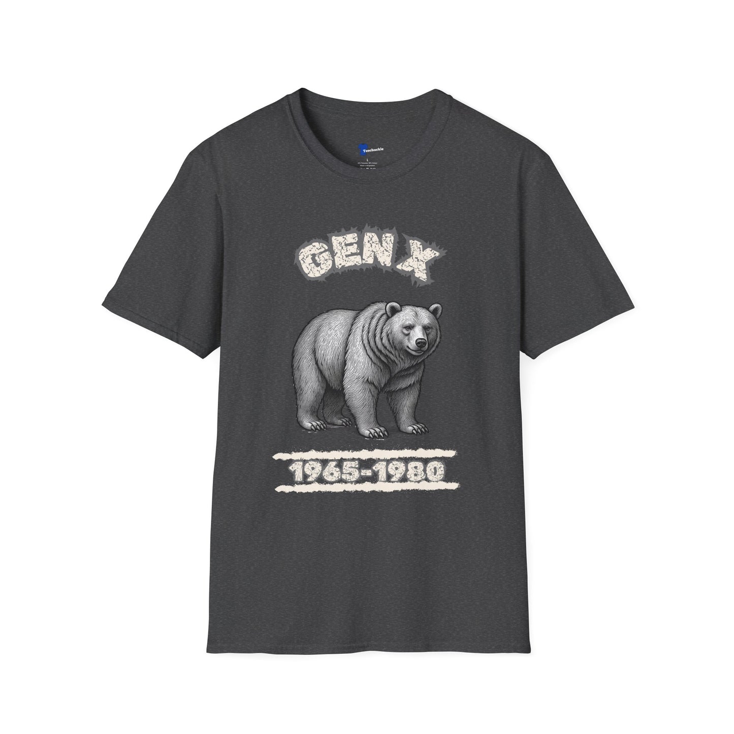 Vintage Gen X Bear T-Shirt, Retro 1965-1980 Generation X Shirt, Distressed Grizzly Bear Graphic Tee, 70s 80s Nostalgia Gift