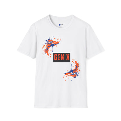 Gen X Shirt Vintage Retro Abstract Splatter Graphic T-Shirt, Generation X Tee, Sarcastic Latchkey Kid Apparel, Streetwear Style Gift