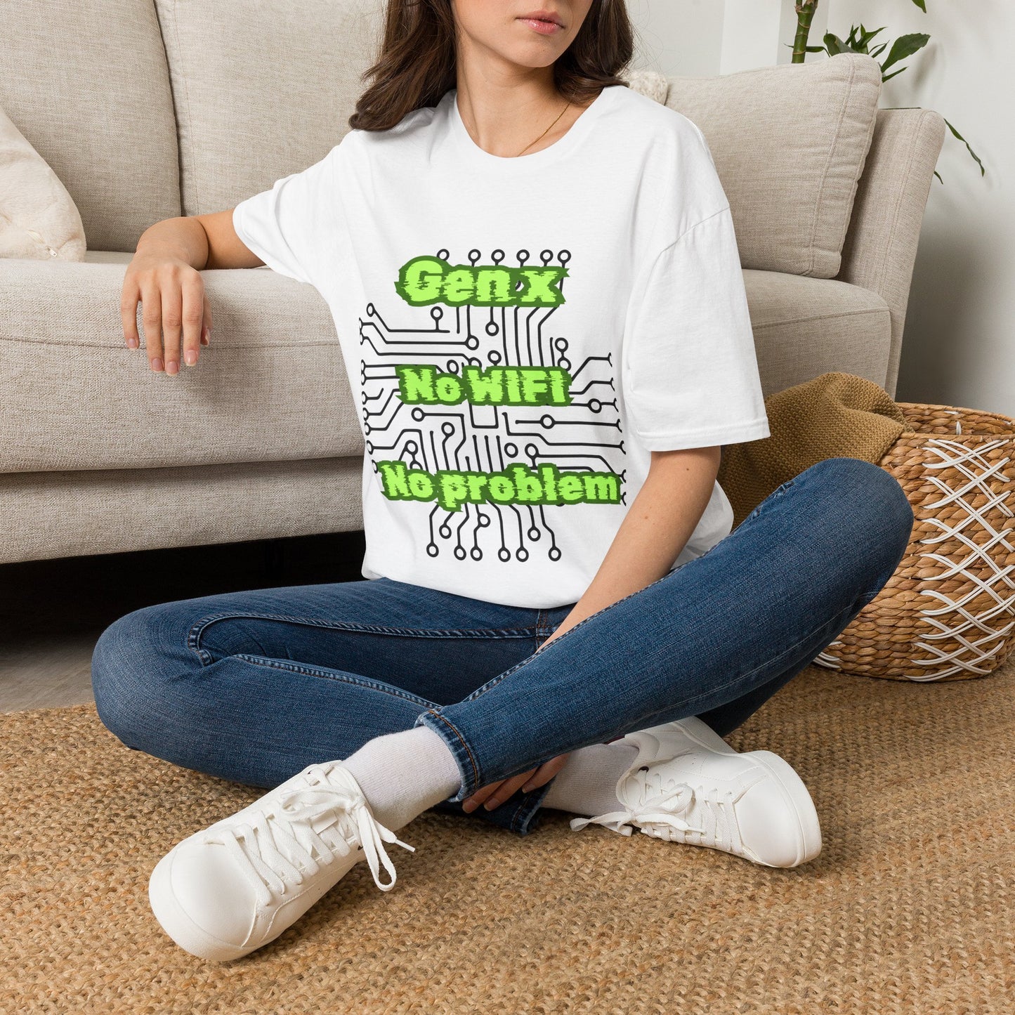Gen X No WiFi No Problem Shirt, Sarcastic Circuit Board Graphic Tee, Retro Tech TShirt Dark Aesthetic, Cyberpunk Generation X Gift, Funny Computer Nerd Apparel