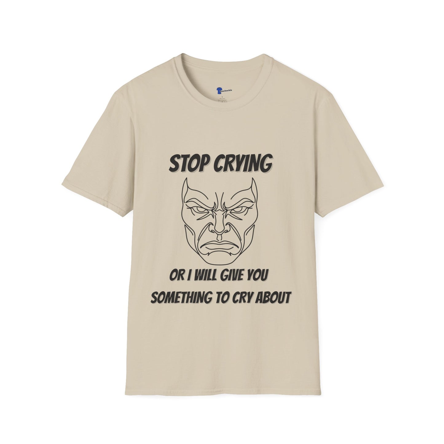 Comic Face Design Funny Gen X Nostalgia Shirt, Stop Crying Comic Graphic T-Shirt, Old School Tough Love Parenting Tee, Sarcastic Childhood Sayings, Retro Comic Book Line Art, Forgotten...