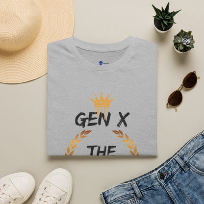Gen X The Best Shirt, 1965 to 1980 Birthday Gift T-Shirt, Funny Generation X Graphic Tee, Retro Laurel Wreath Apparel, Vintage Gold Crown Emblem Top