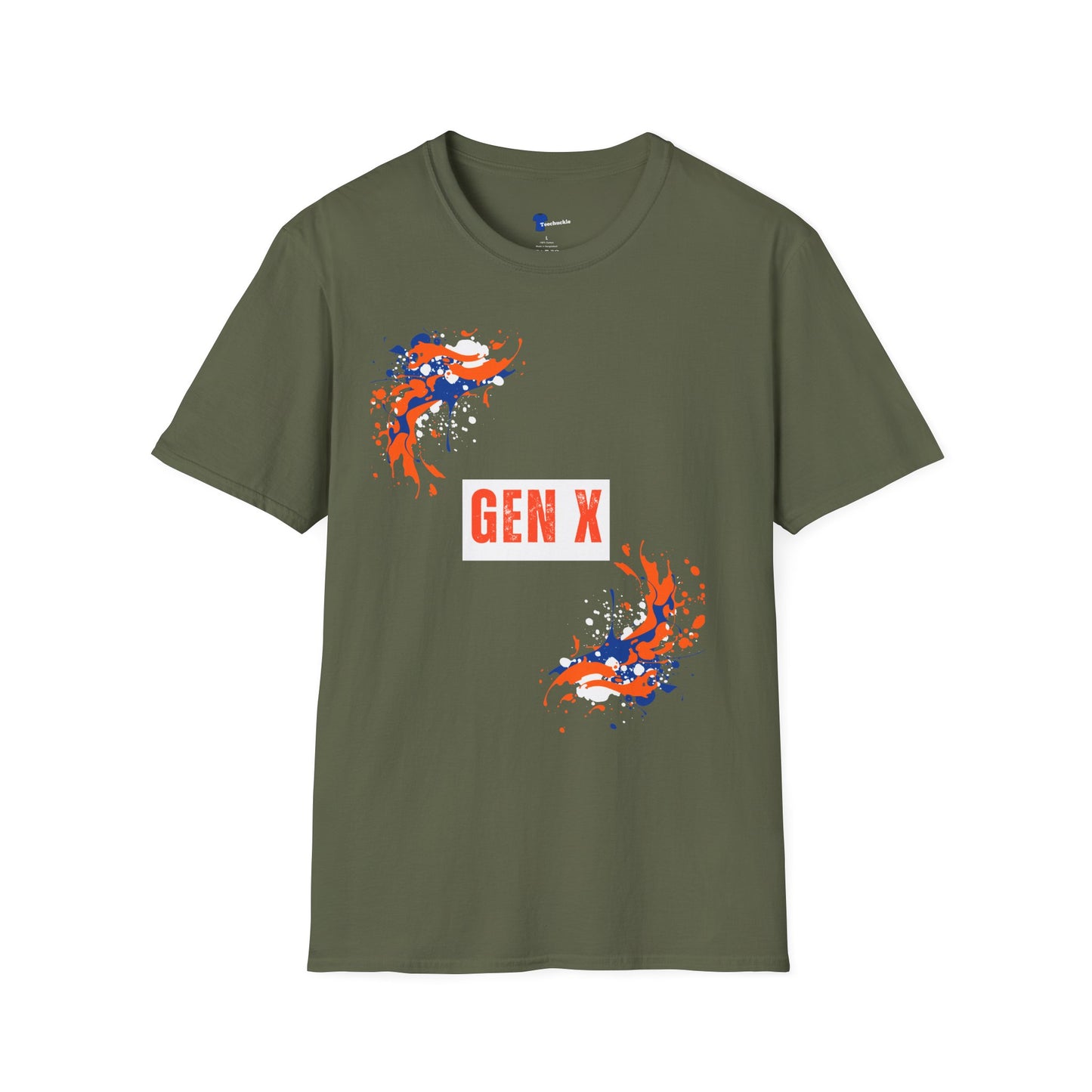 Gen X Shirt Vintage Retro Abstract Splatter Graphic T-Shirt, Generation X Tee, Sarcastic Latchkey Kid Apparel, Streetwear Style Gift