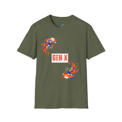 Gen X Shirt Vintage Retro Abstract Splatter Graphic T-Shirt, Generation X Tee, Sarcastic Latchkey Kid Apparel, Streetwear Style Gift