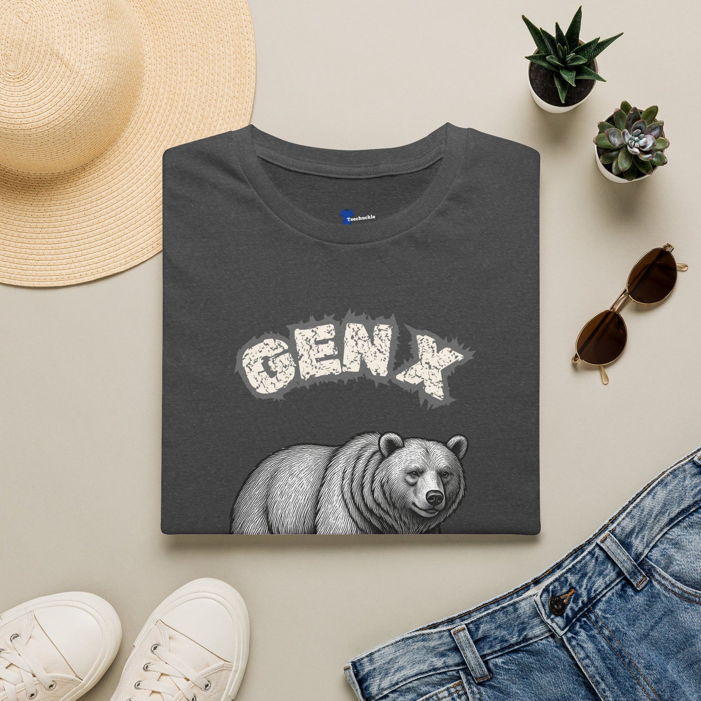 Vintage Gen X Bear T-Shirt, Retro 1965-1980 Generation X Shirt, Distressed Grizzly Bear Graphic Tee, 70s 80s Nostalgia Gift