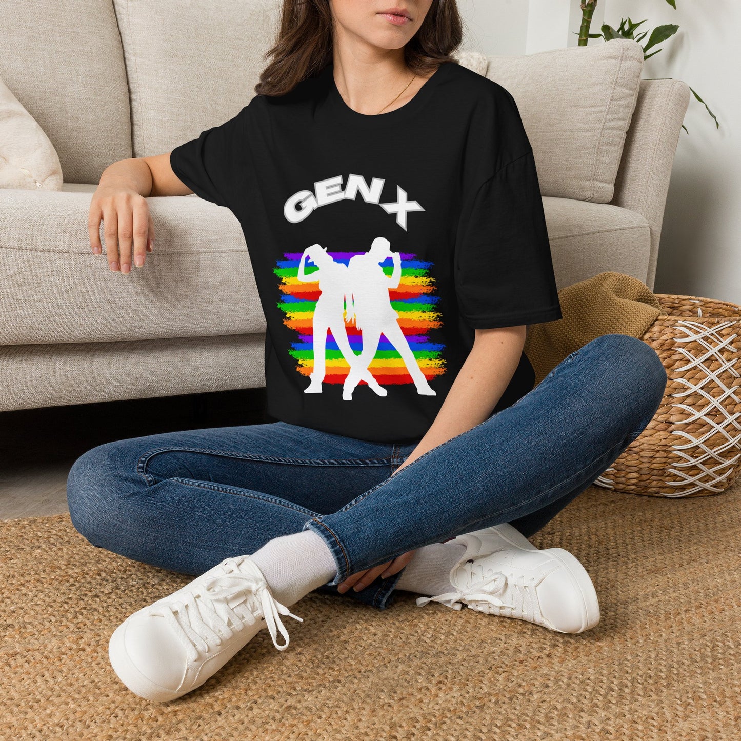 Retro Gen X Pride T-Shirt, Rainbow Generation X Dancers Tee, Vintage 80s 90s Club Music Graphic Shirt