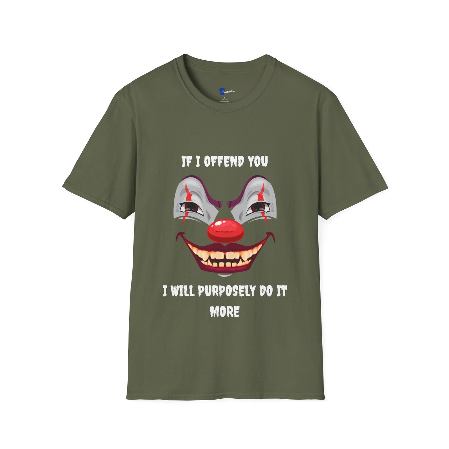 Gen X Clown Shirt. If I Offend You, I Will Purposely Do It More Tee. 80s 90s Nostalgia Retro T-shirt. Unisex Gift Shirt.