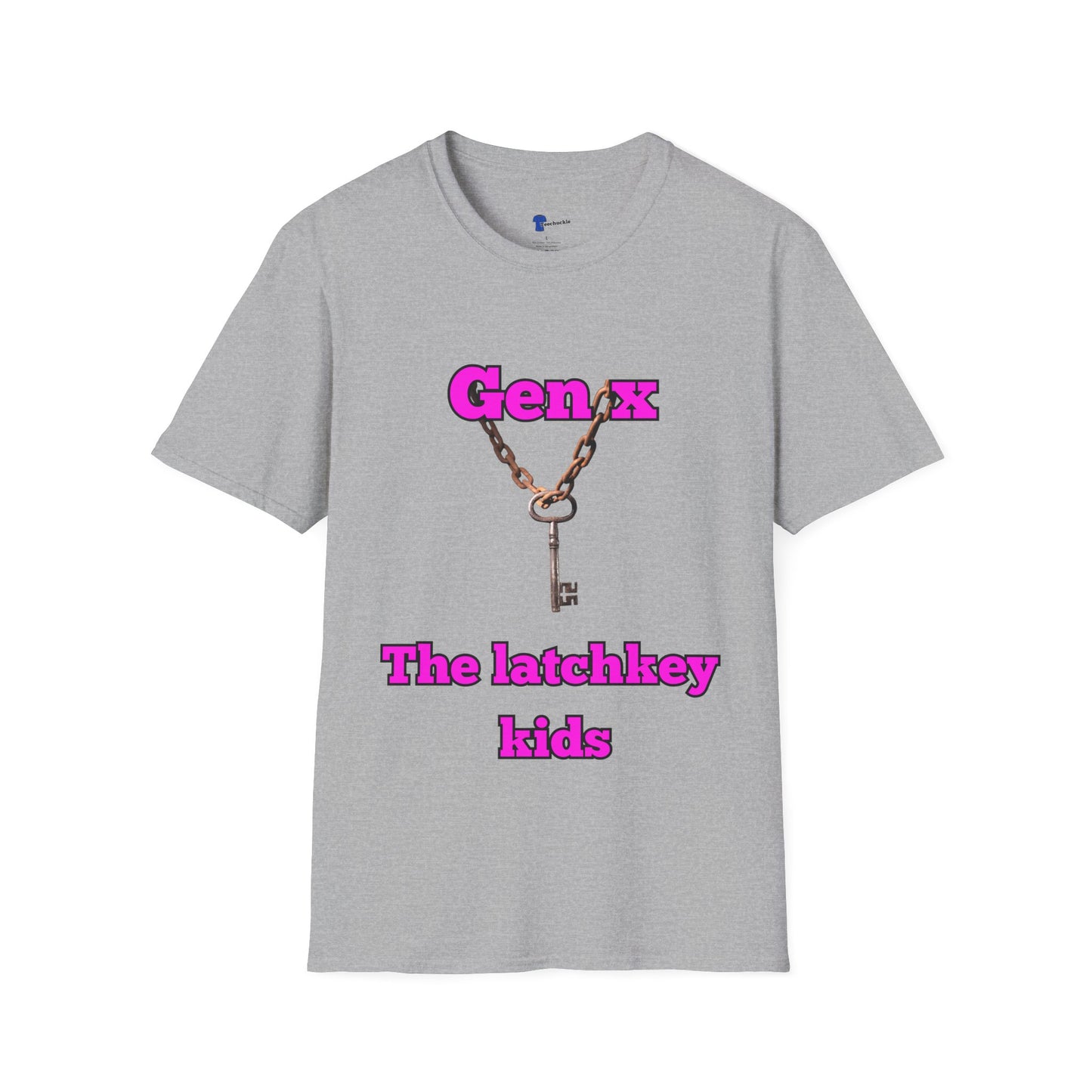 Retro Gen X Latchkey Kids Key T-Shirt | Vintage 1980s Silver Key Tee