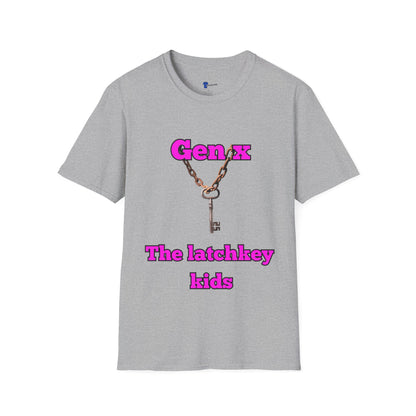 Retro Gen X Latchkey Kids Key T-Shirt | Vintage 1980s Silver Key Tee
