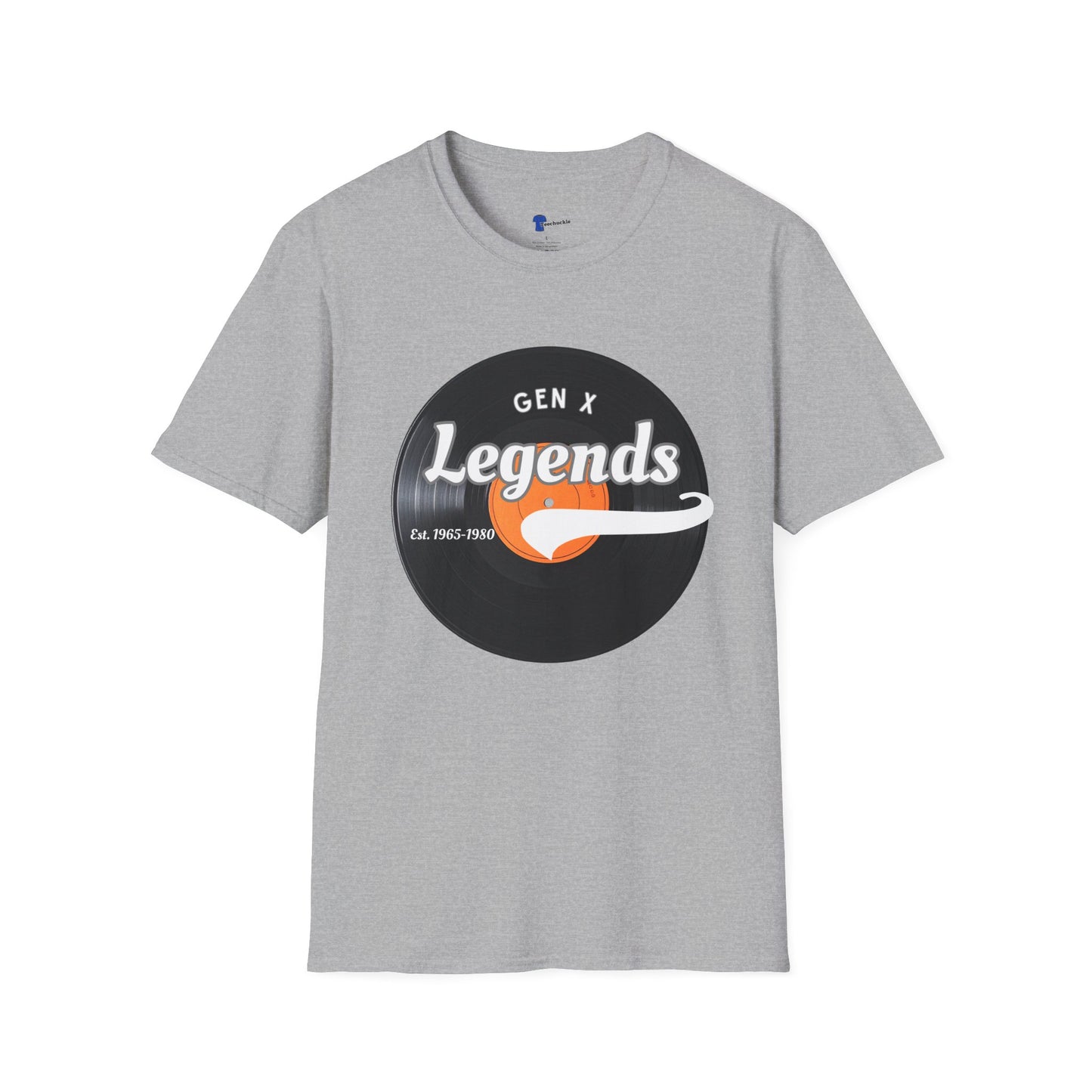 Vintage Vinyl Gen X Legends T-Shirt - Retro 70s 80s Music Lover Gift