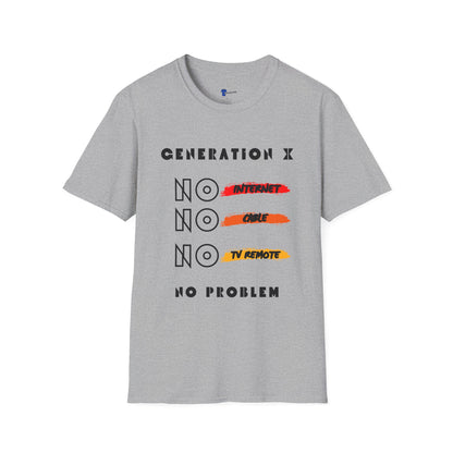 Funny Gen X Shirt No Internet No Cable No Problem, Retro Childhood Nostalgia T-Shirt, Sarcastic Generation X Tee, Latchkey Kid Birthday Gift