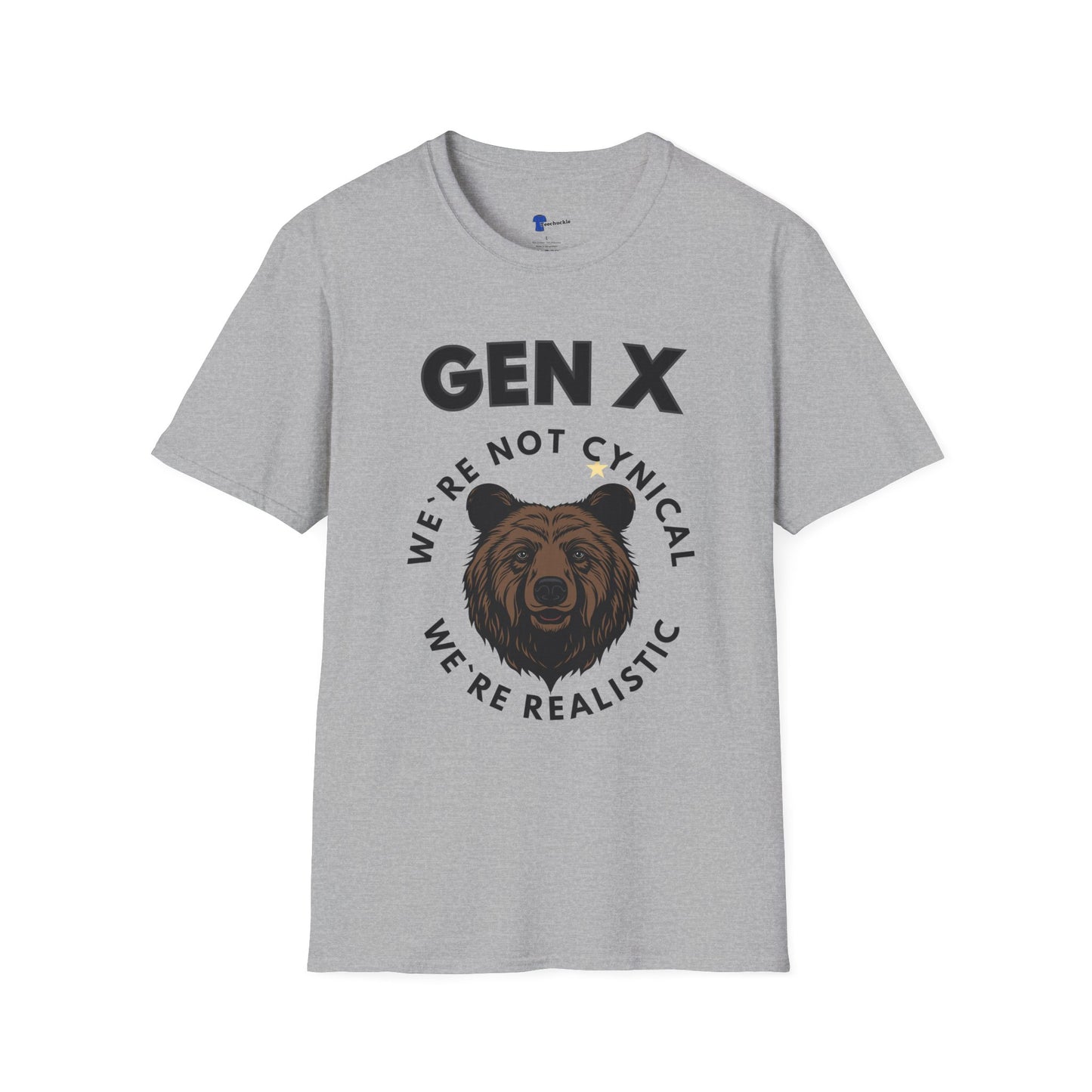 Funny Gen X Bear Shirt, We're Not Cynical We're Realistic T-Shirt, Vintage Generation X Graphic Tee, Sarcastic Latchkey Kid Gift