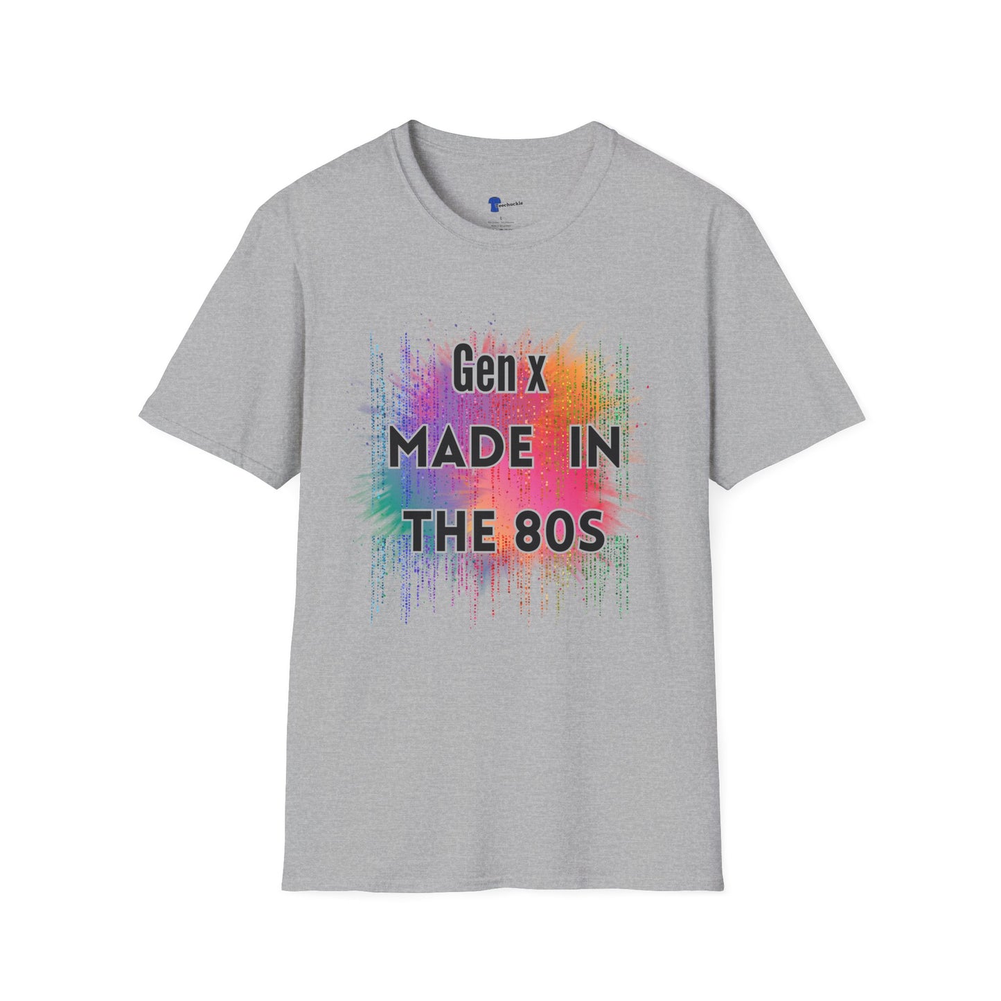 Retro Made in the 80s Gen X T-Shirt - Neon Splatter 1980s Birthday Gift
