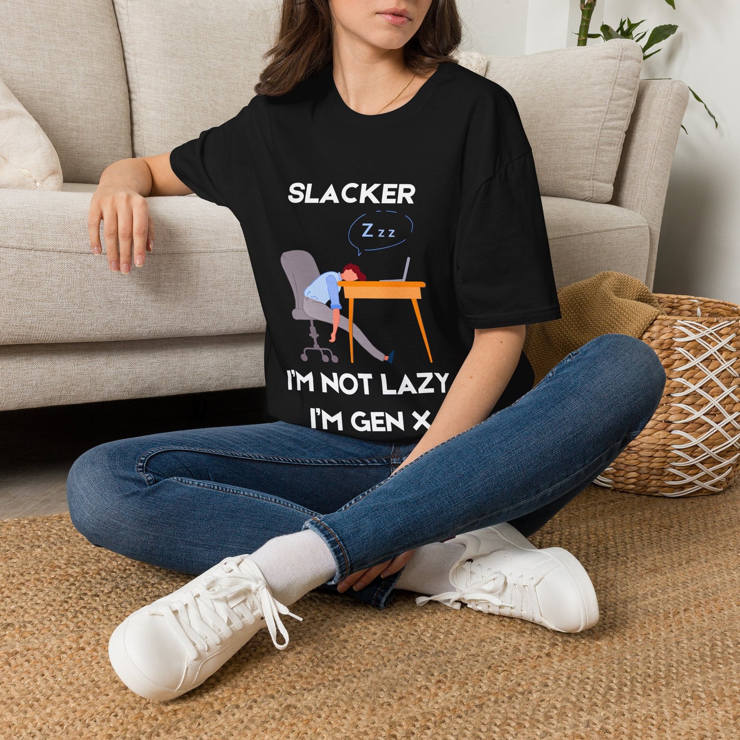 Funny Gen X Slacker T-Shirt | Retro I'm Not Lazy Tee