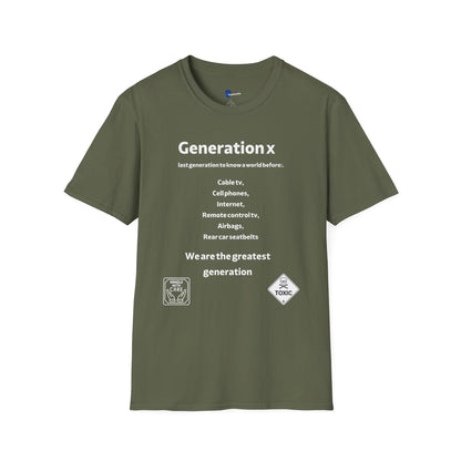 Generation X Shirt Analog Childhood T-Shirt, Funny Gen X Tech Nostalgia Tee, Greatest Generation Latchkey Kid Gift, Retro 70s 80s List Graphic