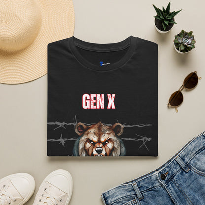 Gen X Dont Poke The Bear Shirt Black Graphic Tee Vintage Generation X T-Shirt Sarcastic 1965-1980 Born Tee Weathered Grunge Streetwear Art