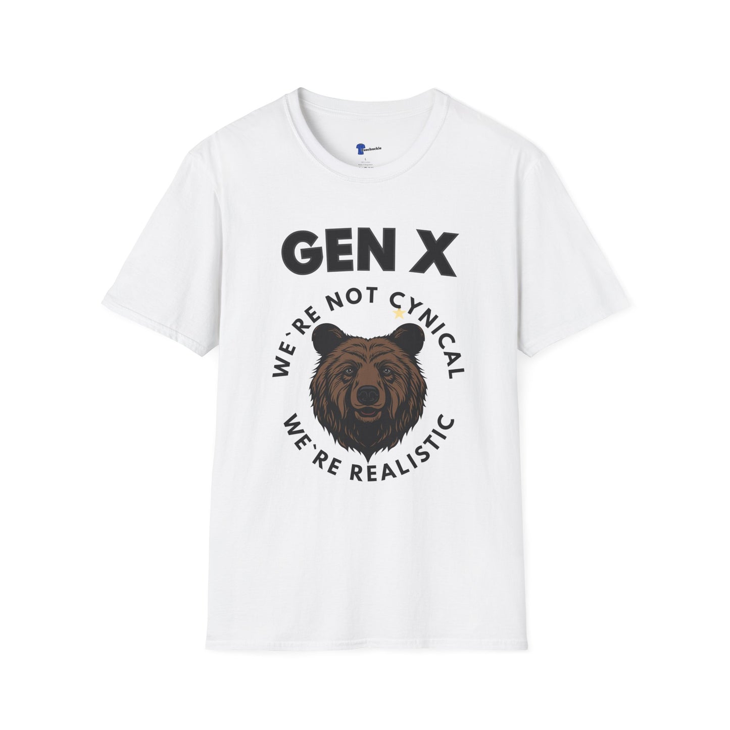 Funny Gen X Bear Shirt, We're Not Cynical We're Realistic T-Shirt, Vintage Generation X Graphic Tee, Sarcastic Latchkey Kid Gift