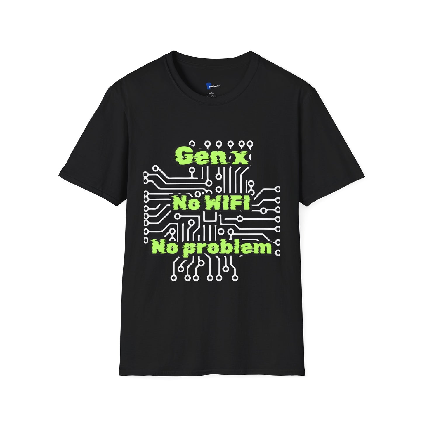 Gen X No WiFi No Problem Shirt, Sarcastic Circuit Board Graphic Tee, Retro Tech TShirt Dark Aesthetic, Cyberpunk Generation X Gift, Funny Computer Nerd Apparel