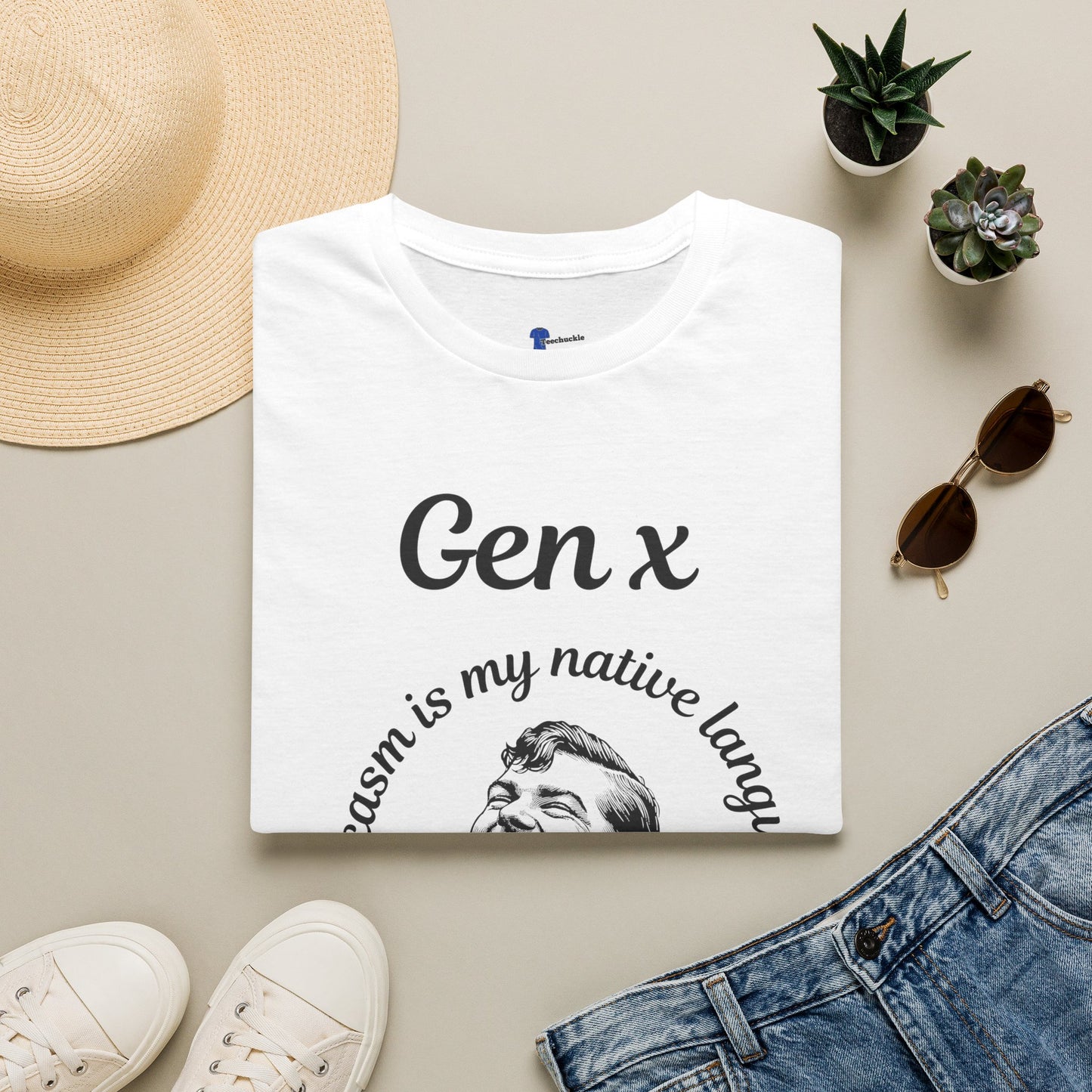 Sarcasm Is My Native Language Shirt, Funny Gen X Graphic Tee, Sarcastic Generation X T-Shirt, Retro Laughing Man Apparel, Vintage Humor Gift