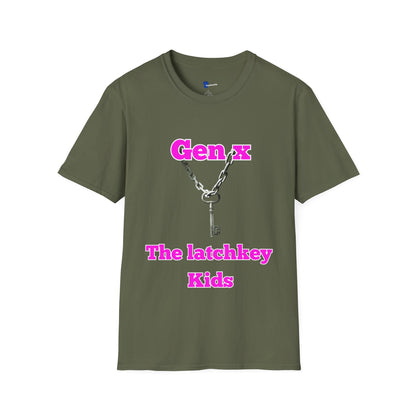 Retro Gen X Latchkey Kids Key T-Shirt | Vintage 1980s Silver Key Tee