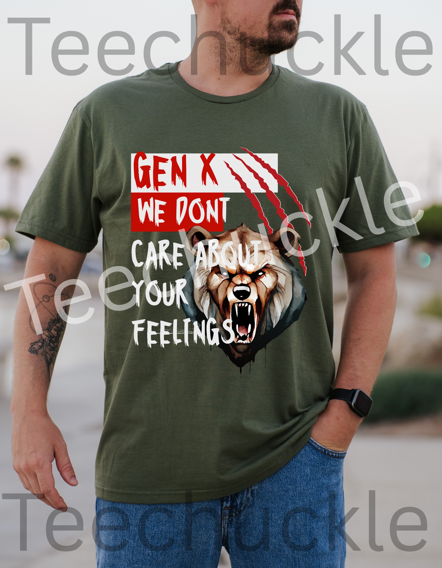 Teechuckle Unisex Gen x, We Don`t Care About Your Feelings T-shirt