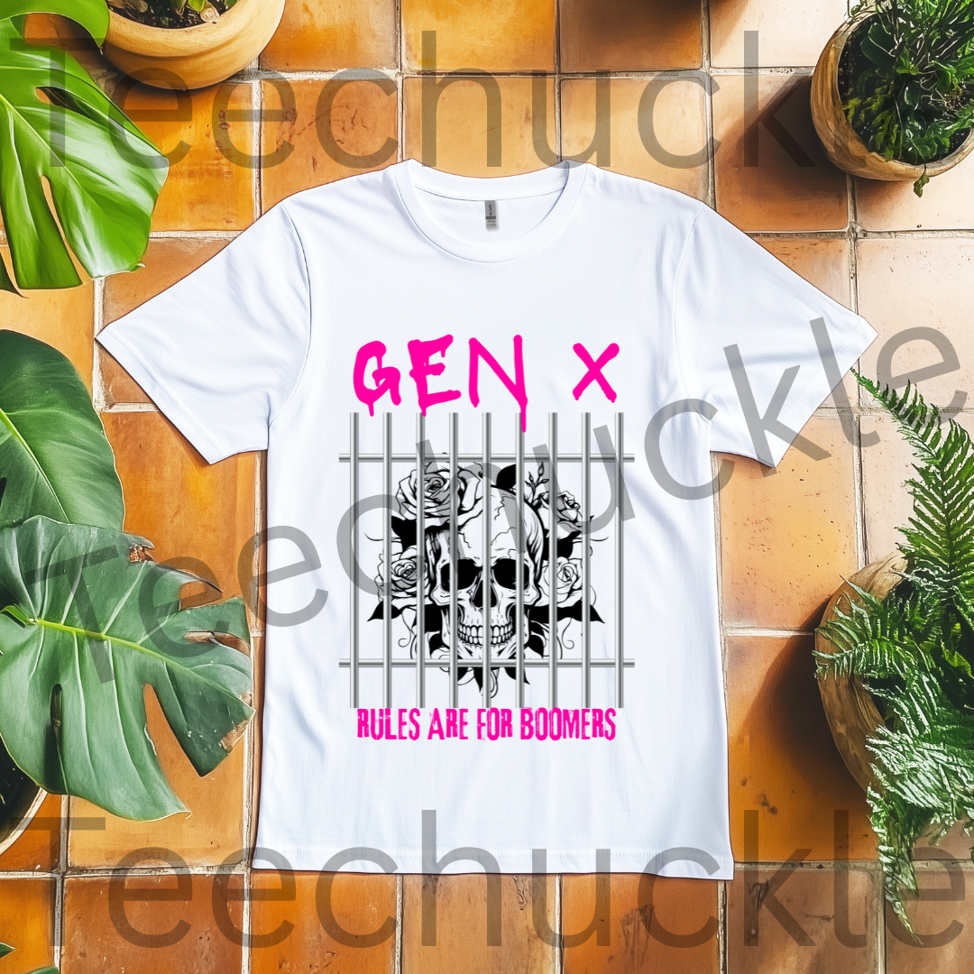 Teechuckle Unisex Gen x Rules Are For Boomers T-shirt