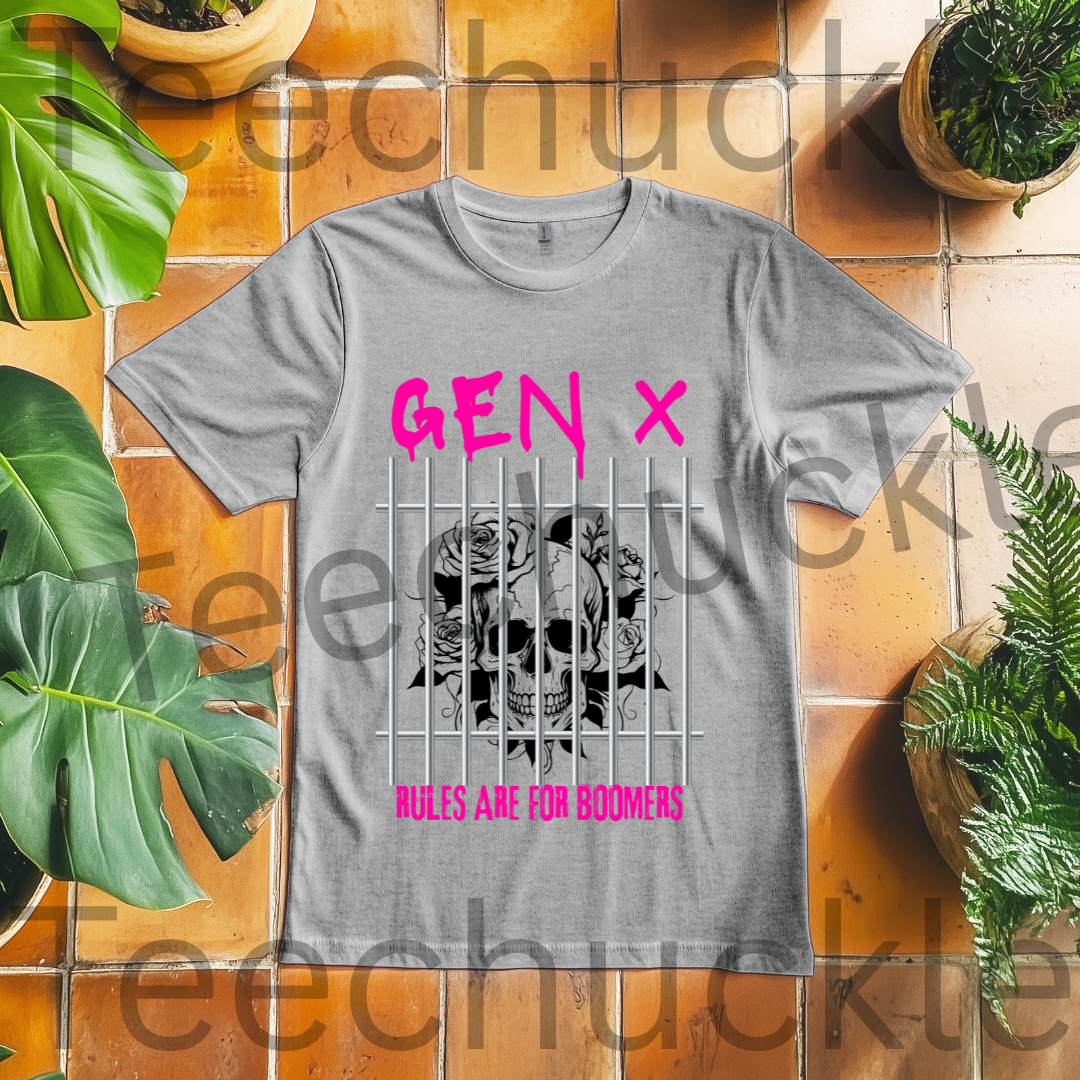 Teechuckle Unisex Gen x Rules Are For Boomers T-shirt