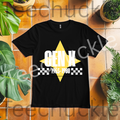 Teechuckle Unisex Gen x 1965-1980 T-shirt