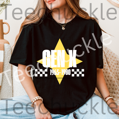 Teechuckle Unisex Gen x 1965-1980 T-shirt